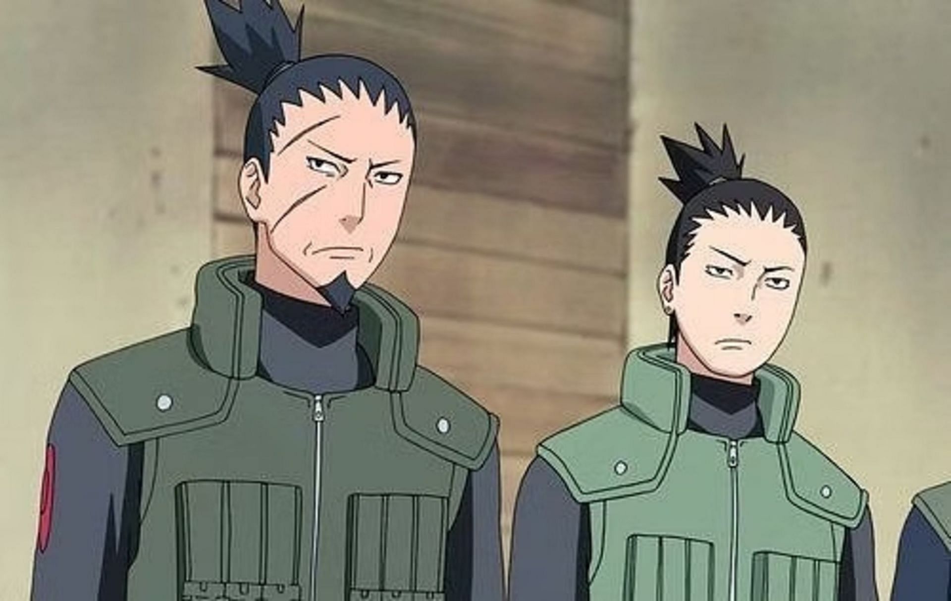 Shikaku and his son, Shikamaru, of the Nara Clan (Image via Pierrot Studios)