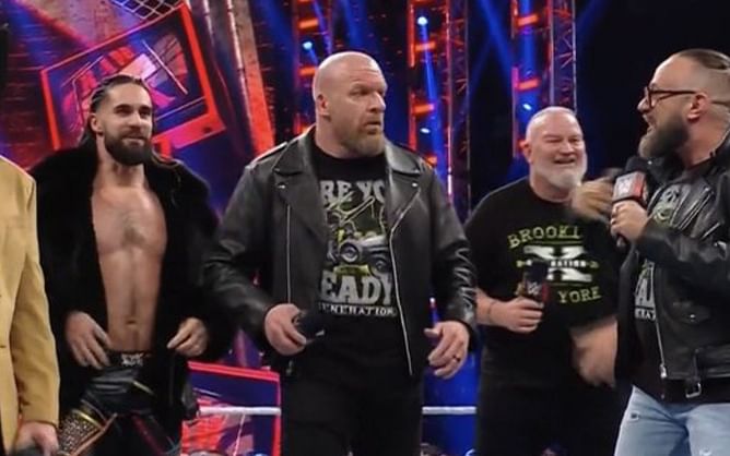 Triple H momentarily breaks character on RAW to reference his role as the head of WWE creative