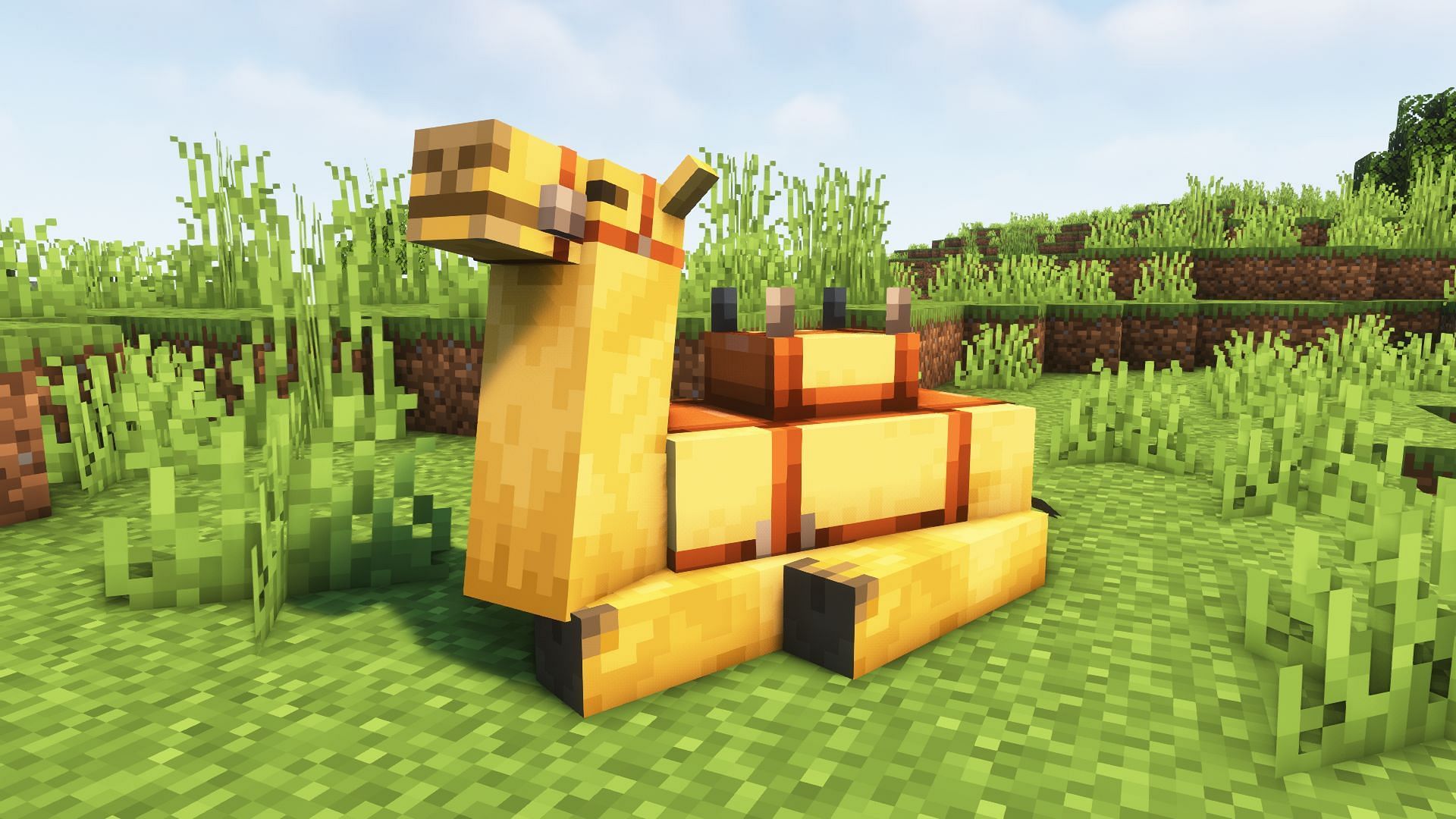 A camel in Minecraft (Image via Mojang)