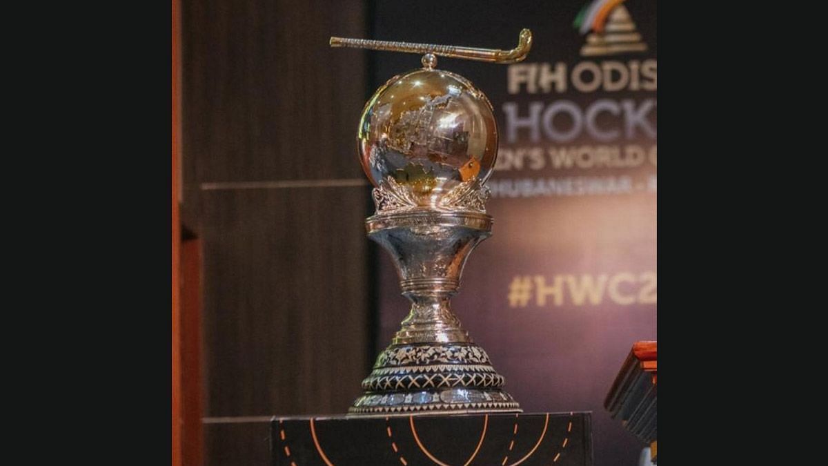 FIH पुरुष हॉकी विश्व कप 2023 की विजेता ट्रॉफी।