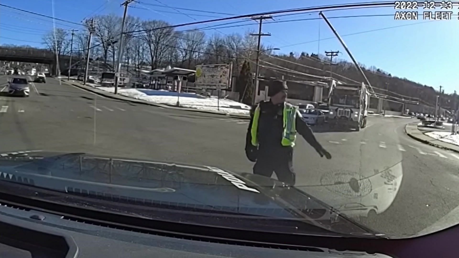 The officer claimed he had grounds to arrest the woman (image via Connecticut Authorities)