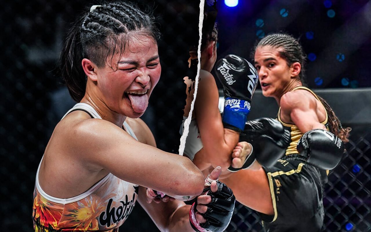 Stamp Fairtex (L) is eager to make Anissa Meksen (R) eat her words. | Photo by ONE Championship