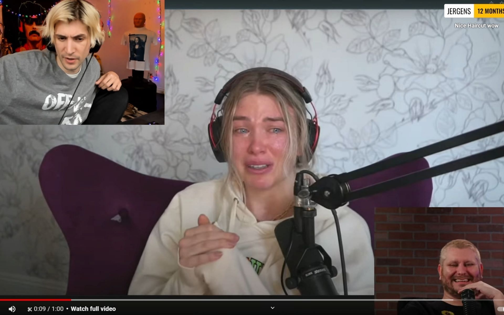 xQc calls out and roasts Ethan Klein while watching a viral clip (Image via xQc/Twitch)