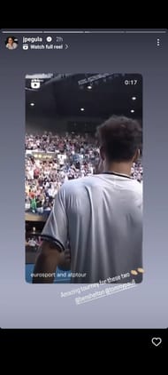 Jessica Pegula congratulating Tommy Paul and Ben Shelton