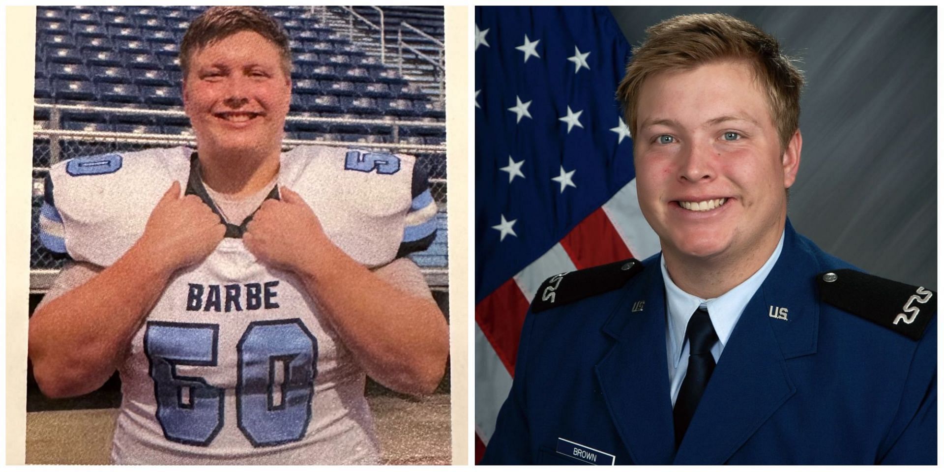 Friends and family mourn the death of Hunter Brown as the 21 year old passed away on Monday, January 9, 2023. (Image via U.S. Air Force Academy/ Twitter)