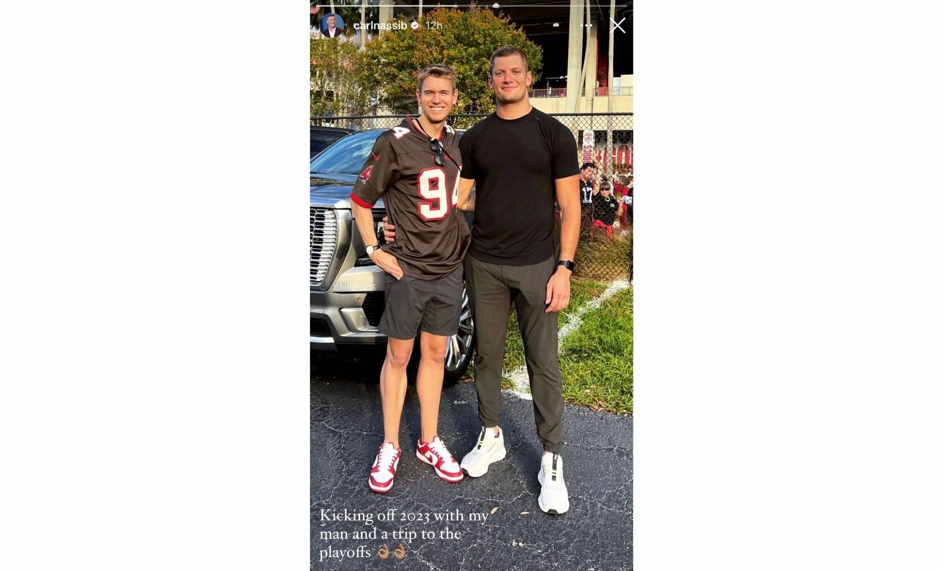 Gay NFL star Carl Nassib confirms Olympic swimmer relationship