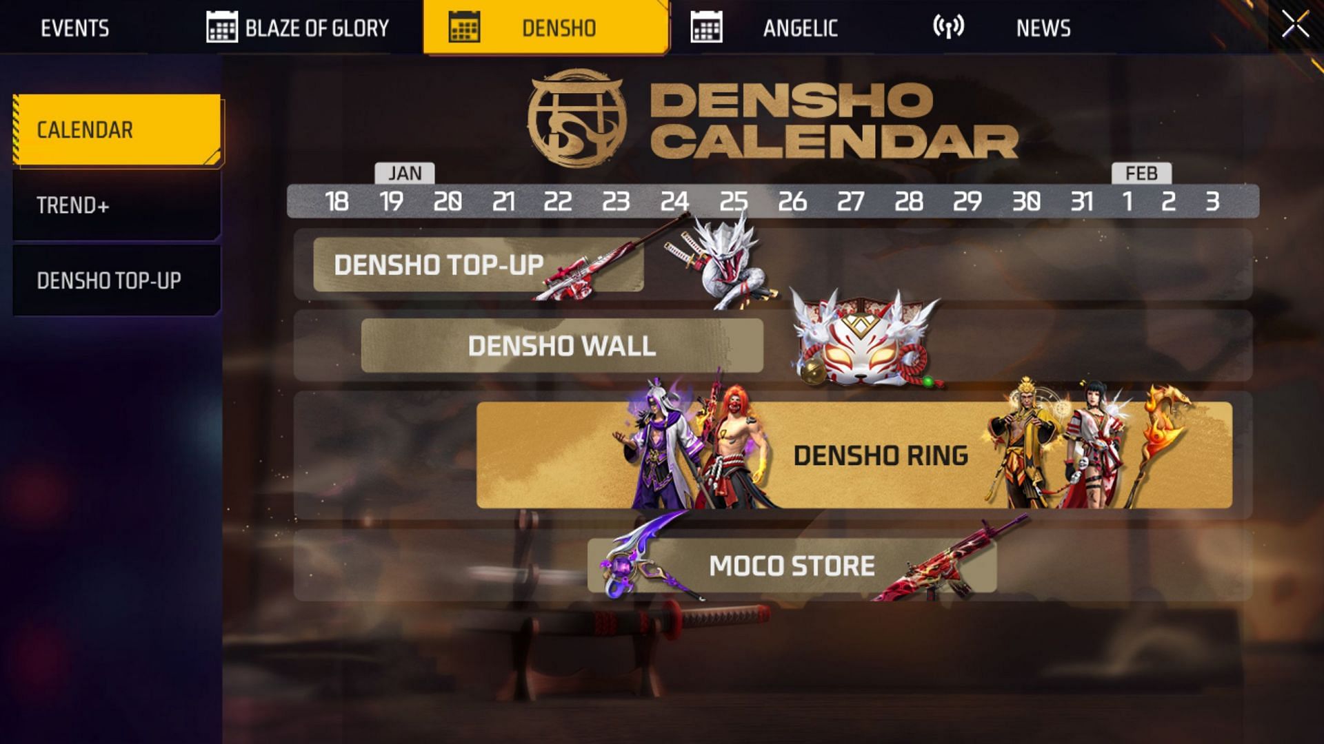 Densho इवेंट सिरज (Image via Garena)