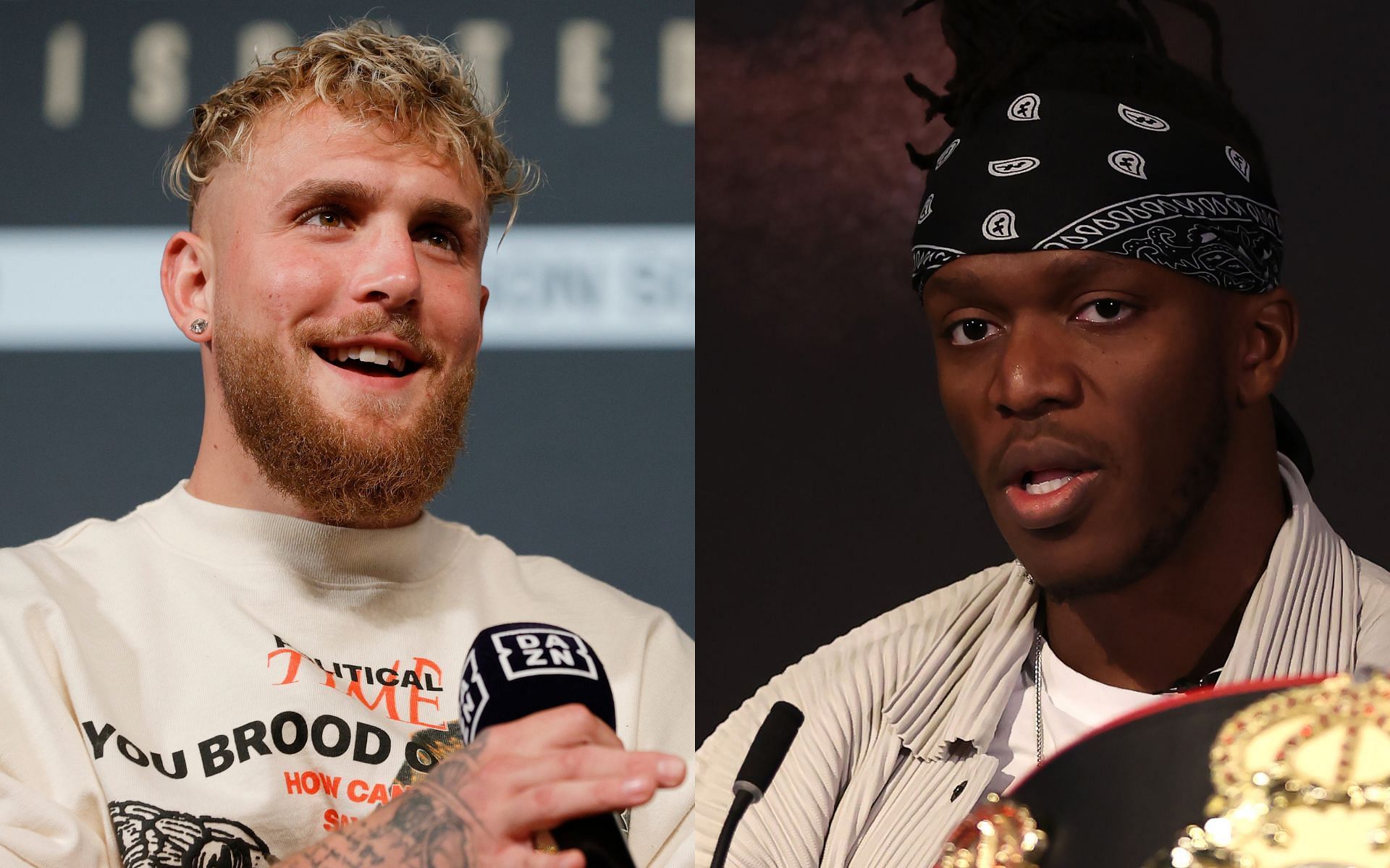 Jake Paul (left) and KSI (right). [via Getty Images]