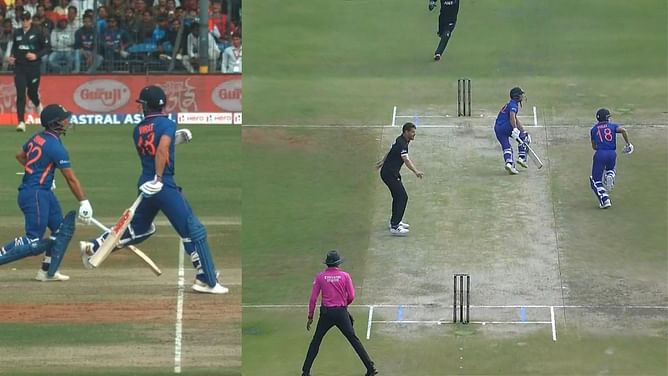 Ishan Kishan gets run out after a huge mix-up with Virat Kohli during 3rd ODI against New Zealand