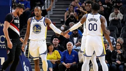 Moses Moody, James Wiseman and Jonathan Kuminga of the Golden State Warriors (Photo: NBA.com)