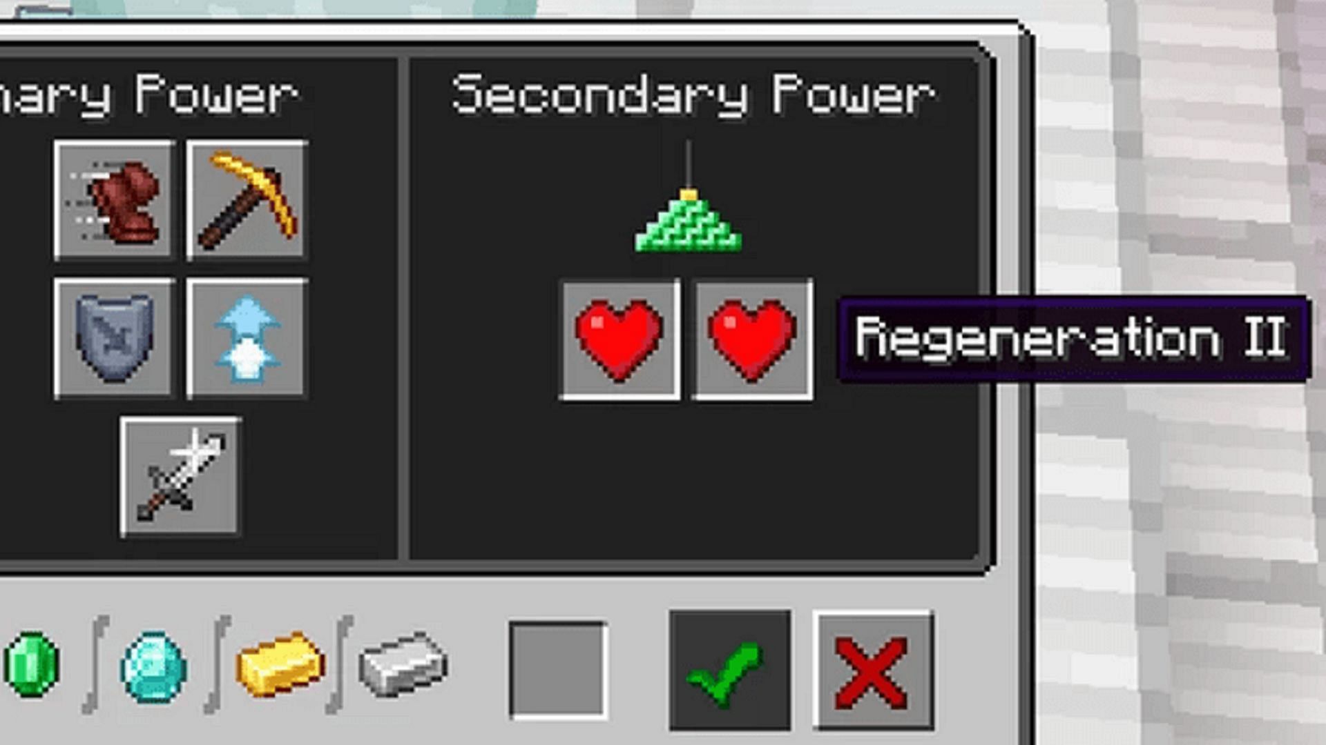 A longstanding bug allows players to receive Regeneration II from beacons (Image via Mojang)