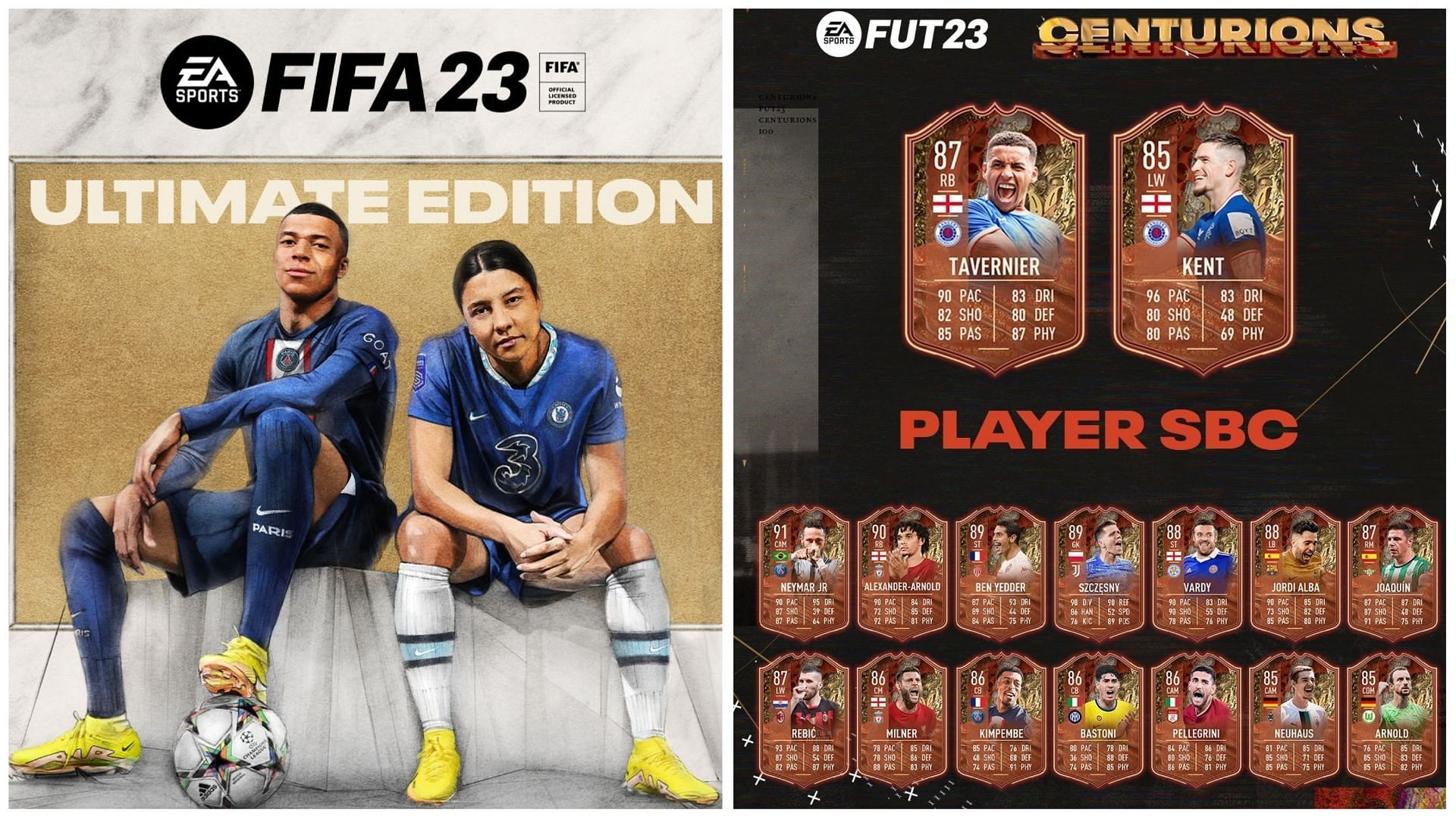 Kent and Tavernier have received special cards in FIFA 23 (Images via EA Sports)