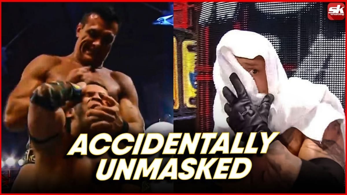 WWE WATCH 10 moments where WWE Superstars were accidentally unmasked