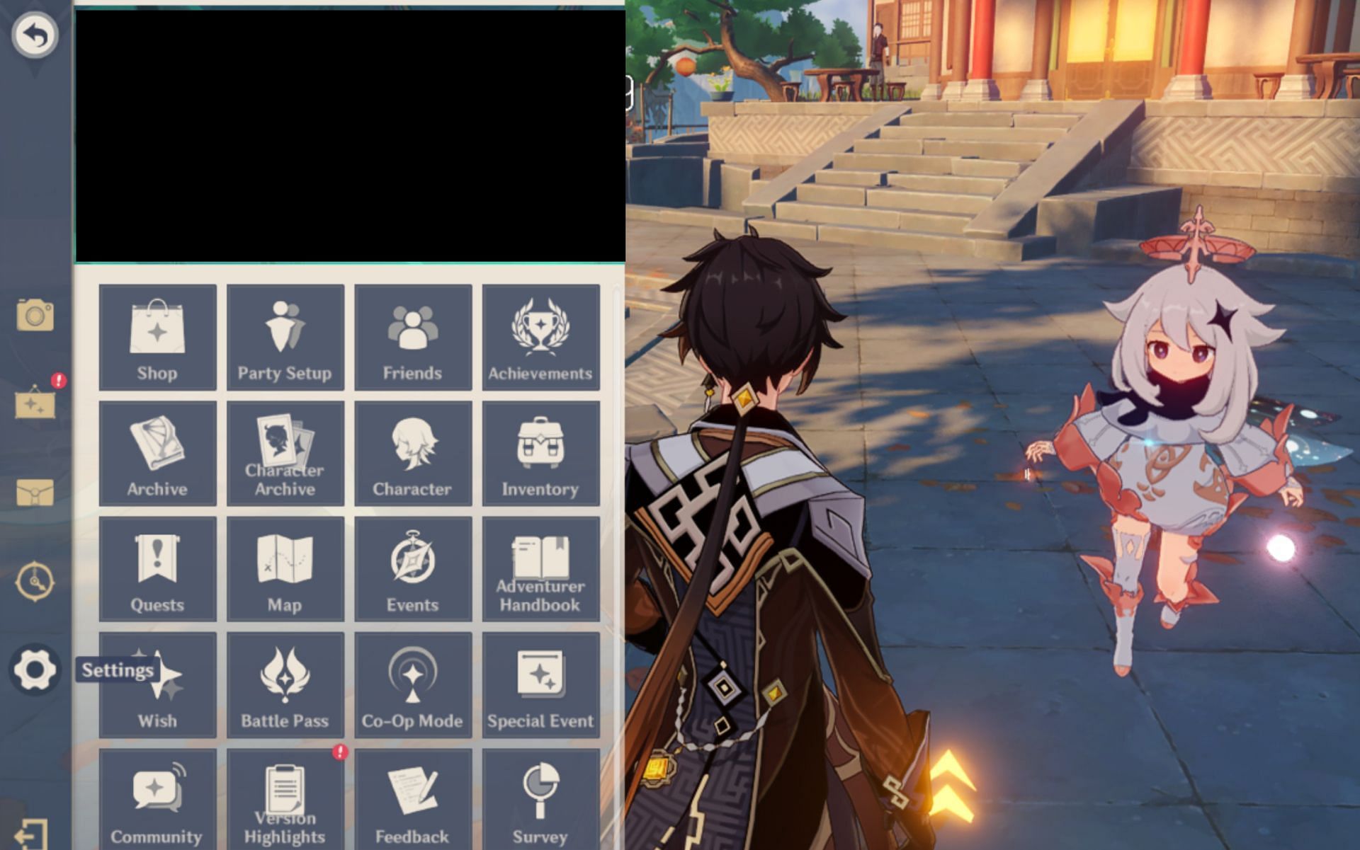 In-game Settings (Image via HoYoverse)