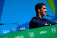 Michael Phelps speaks during a press conference on August 14, 2016 in Rio de Janeiro, Brazil.