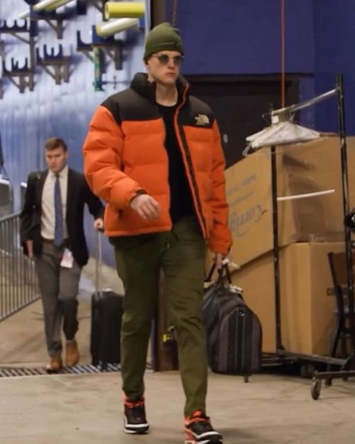 Cincinnati QB Joe Burrow arriving at the game vs. the Bills. Source: Bengals and NFL (IG)