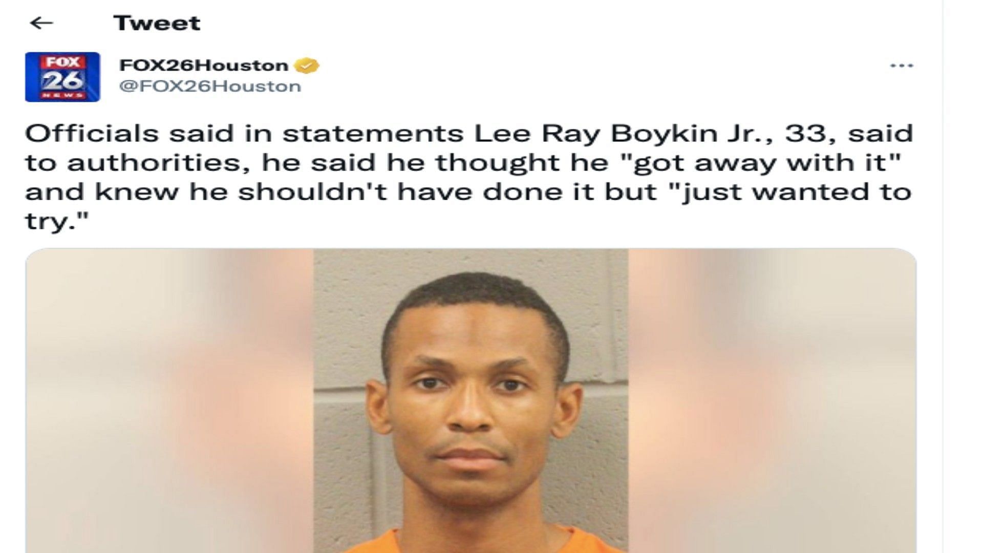 Boykin assumed he&#039;d get away with it. (Image screenshot via Twitter)