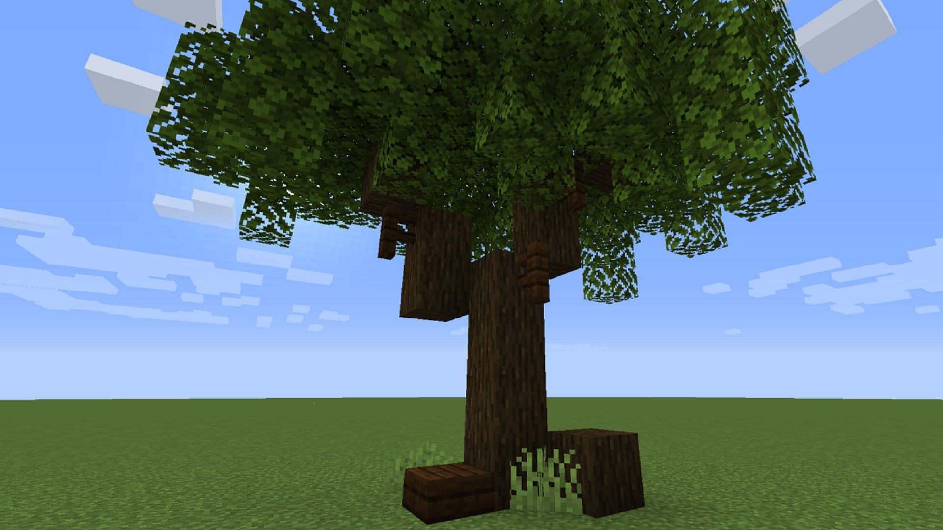 This tree design isn&#039;t far removed from a standard oak in Minecraft (Image via Minecraft Build Inspiration/tumblr)