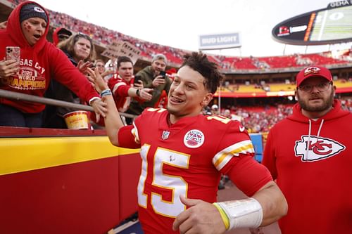 Patrick Mahomes at the Denver Broncos v Kansas City Chiefs game