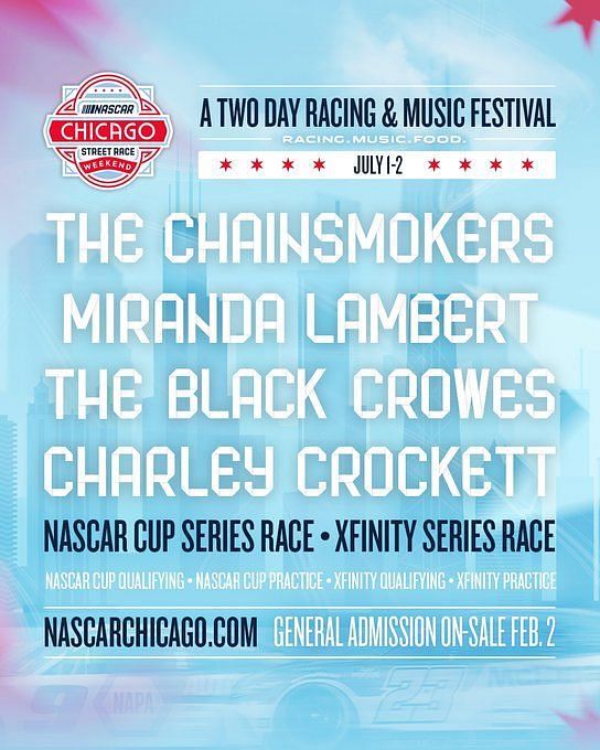 NASCAR Chicago Street Race All about the schedule, tickets, lineups