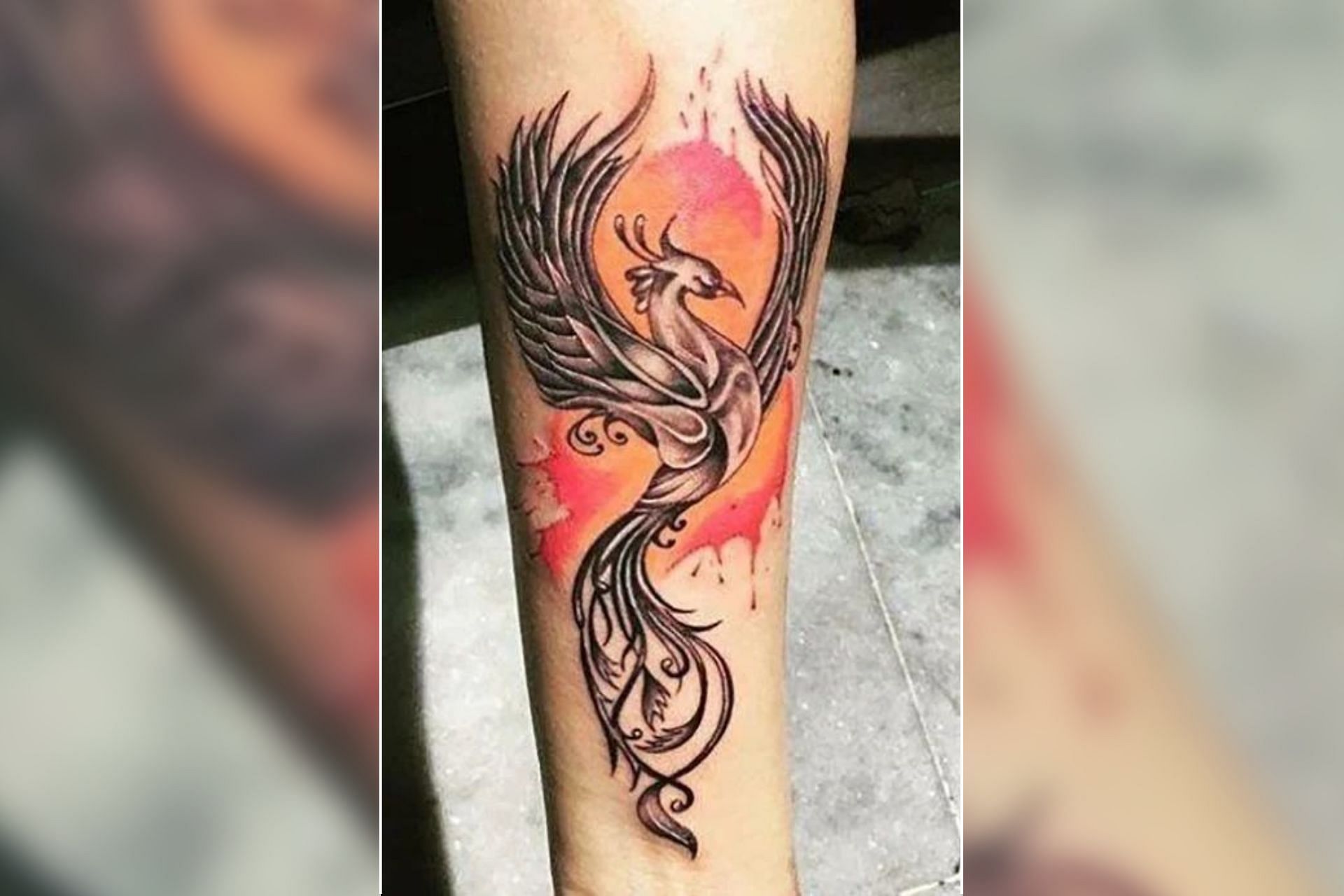 Phoenix tattoo for men is a symbol of their strong willpower ( Image via Sportskeeda)