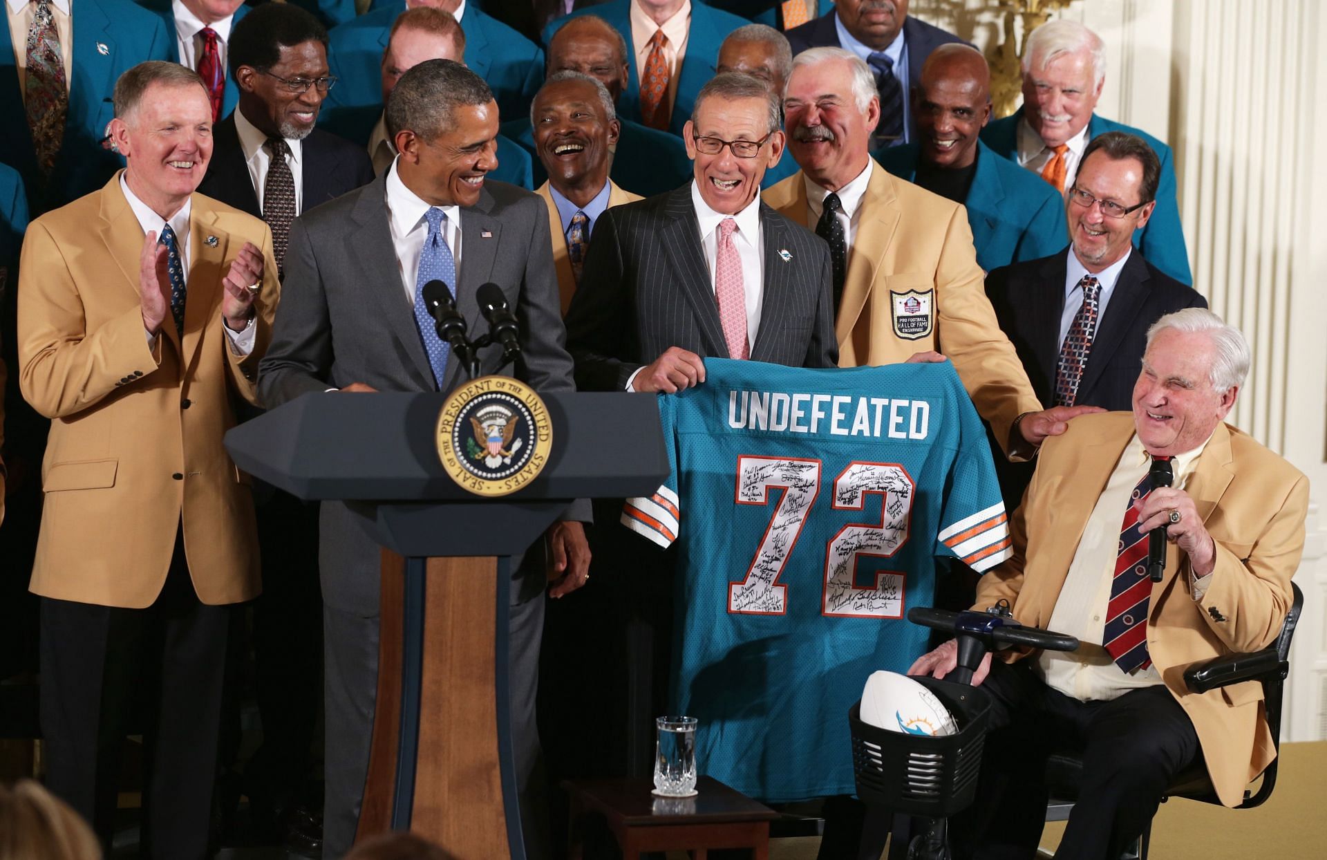 President Obama Welcomes 1973 Super Bowl Champion Miami Dolphins