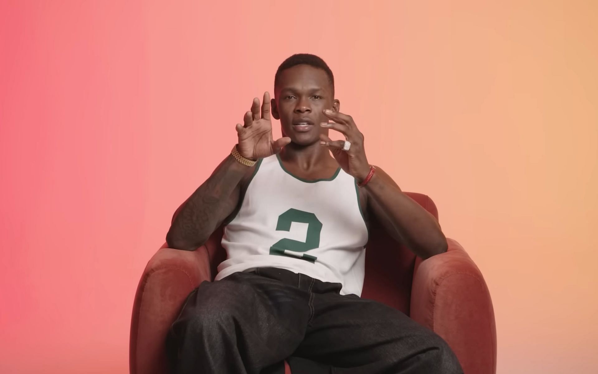 Screenshot of Israel Adesanya during recent GQ interview [Image courtesy: @gqsports on YouTube]