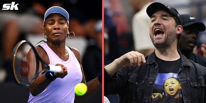 "Let's go Venus Williams" - Alexis Ohanian after Venus' R1 win at ASB Classic 2023