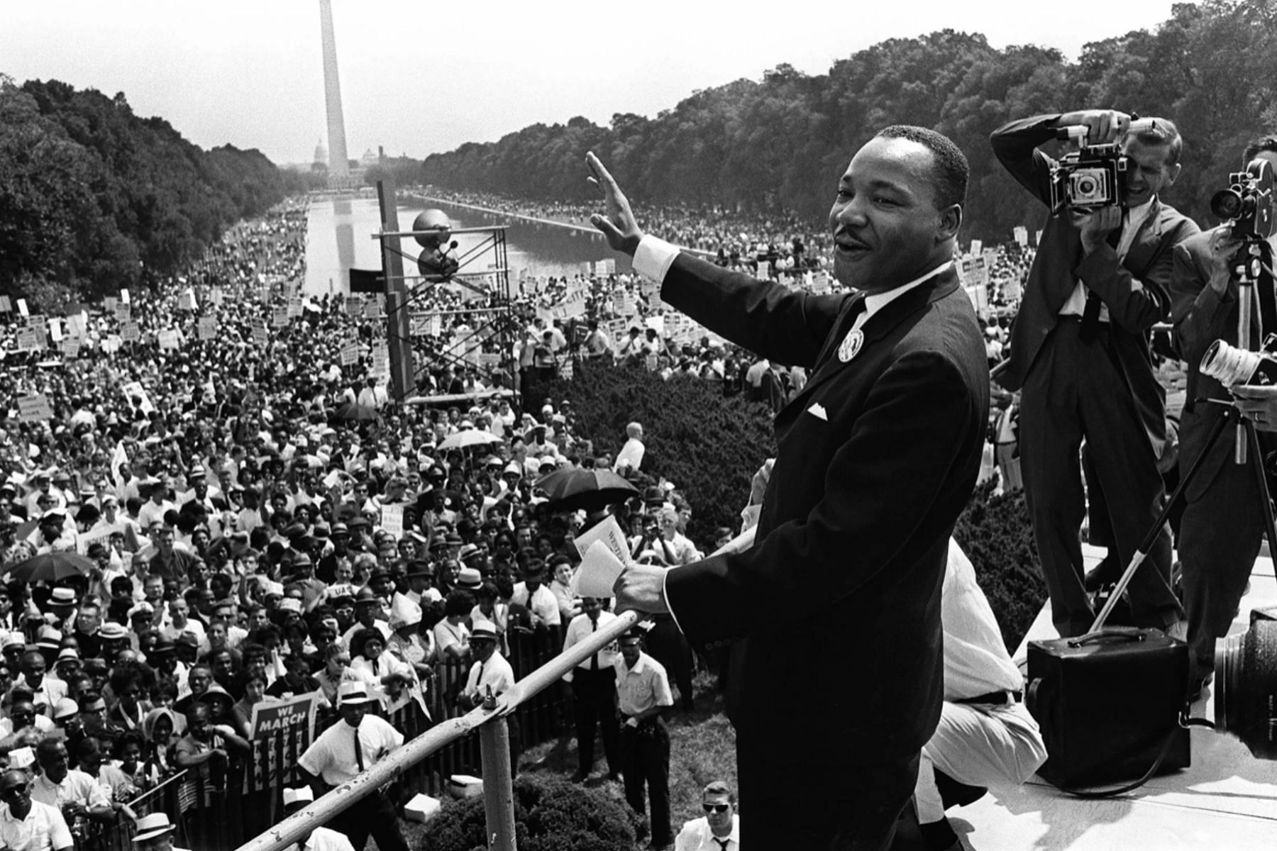 Dr. King during the March on Washington in 1963 (Image via AFP/Getty Images)