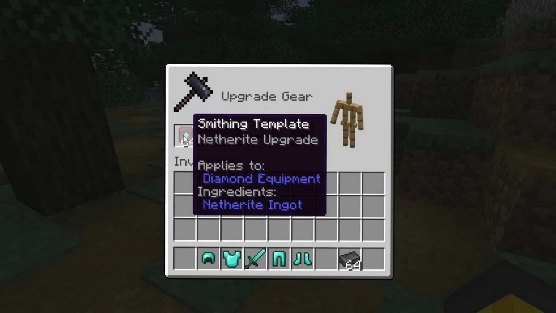 Netherite upgrade templates make the overall progression to acquiring netherite gear slower than before (Image via 9Minecraft)