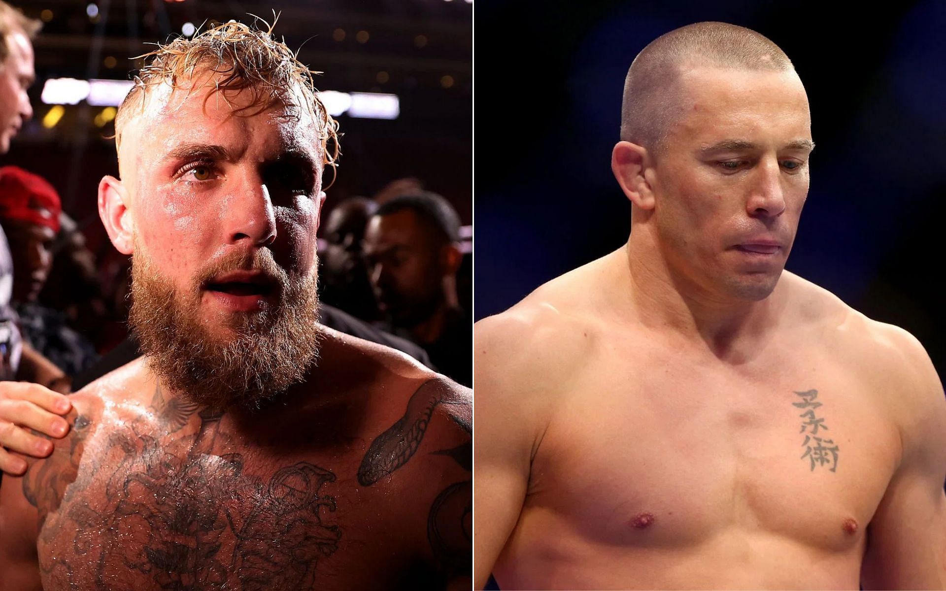 Jake Paul (Left), and Georges St-Pierre (Right)