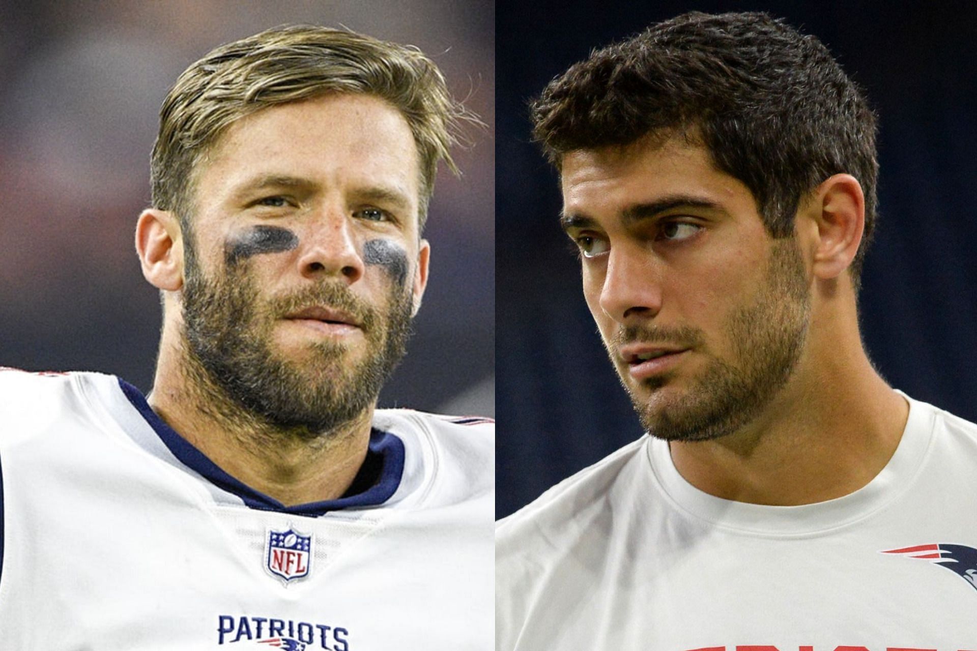 Julian Edelman and Jimmy Garoppolo