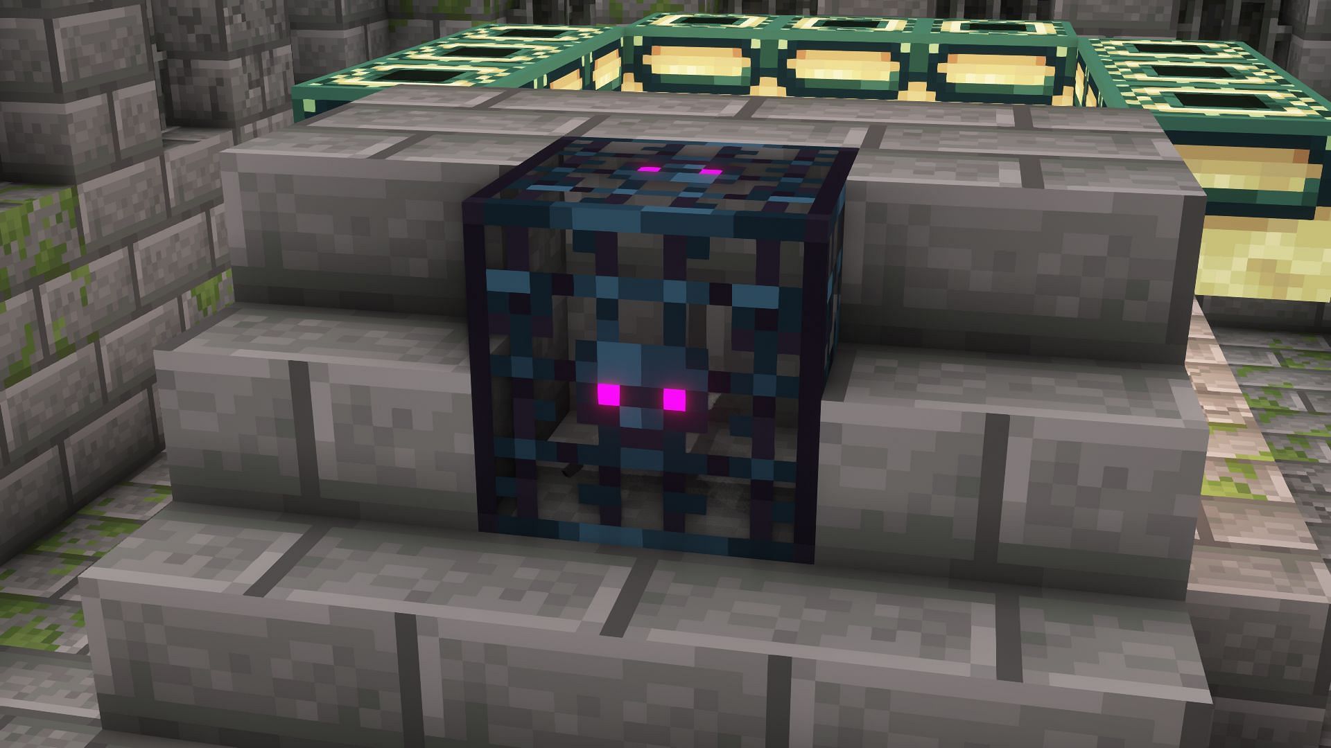 A silverfish spawner in Minecraft (Image via Mojang)