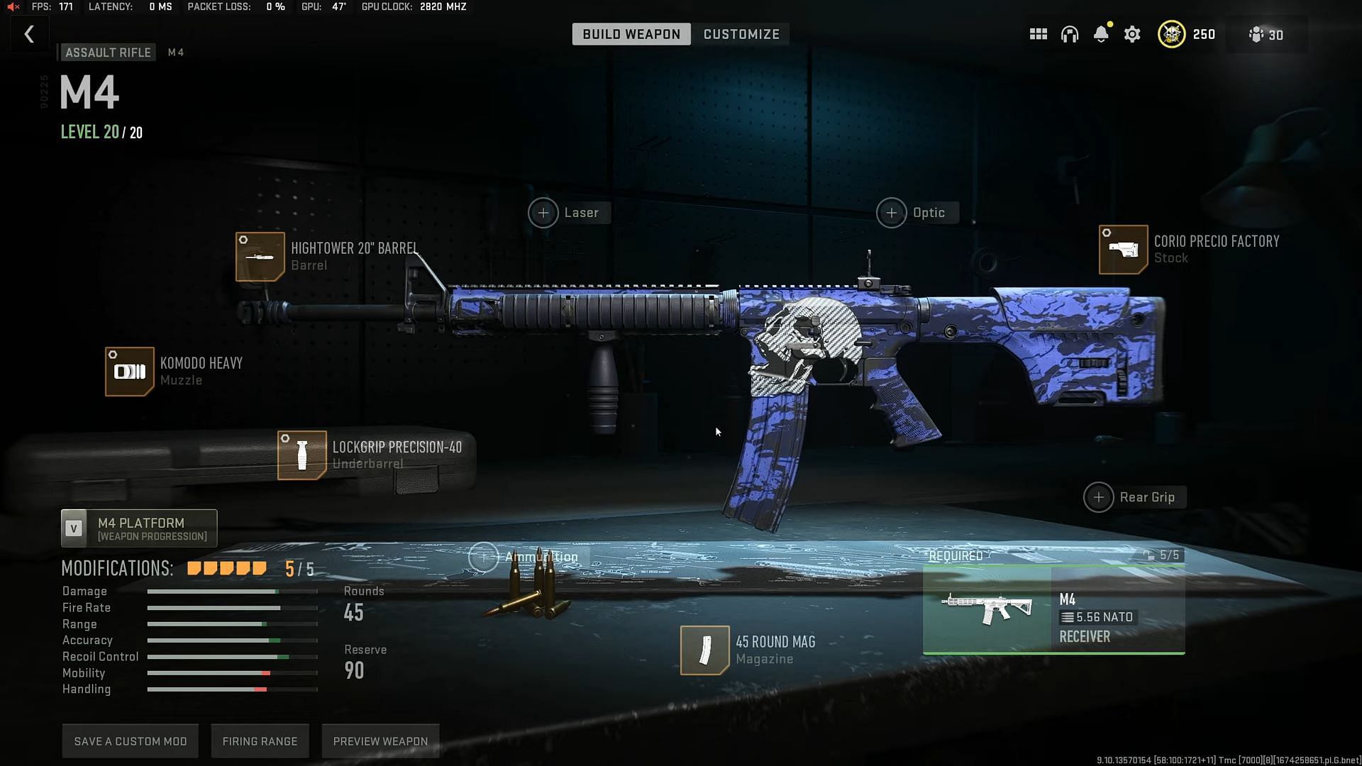 Zero recoil M4 loadout in Warzone 2 (Image via Activision and YouTube/Metaphor)