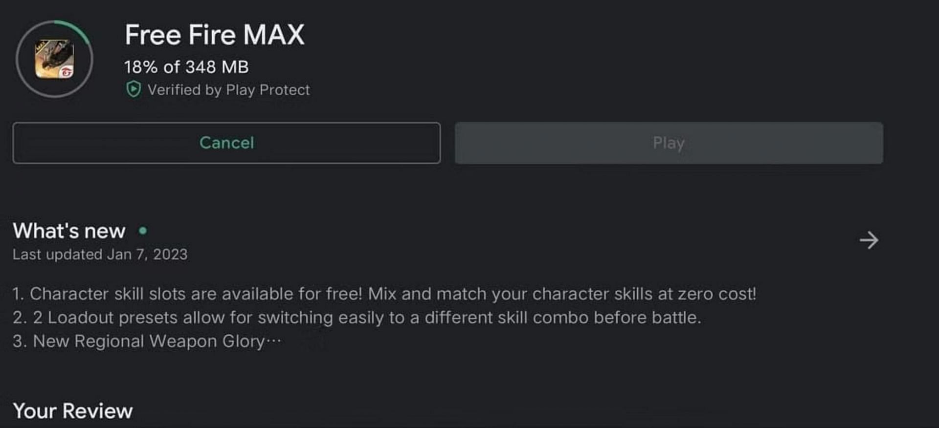 Installing the Free Fire/FF MAX OB38 update (Image via Google)