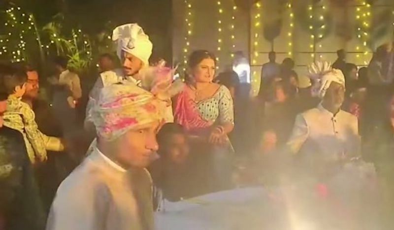 A picture from the cricketer&rsquo;s wedding function.
