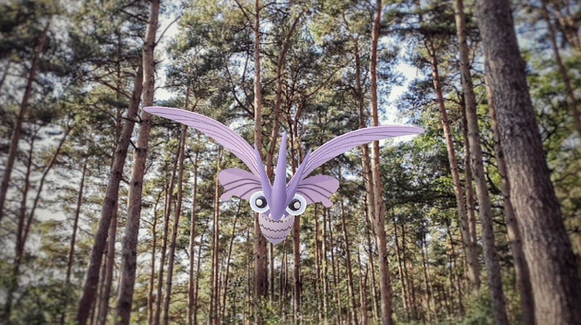 Venomoth has emerged as a Pokemon GO raid boss (Image via Niantic)