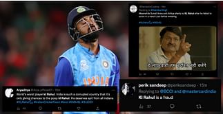 "Thank you KL Rahul for not disappointing us today" - Fans slam star batter for below-par performances in 3rd ODI vs SL