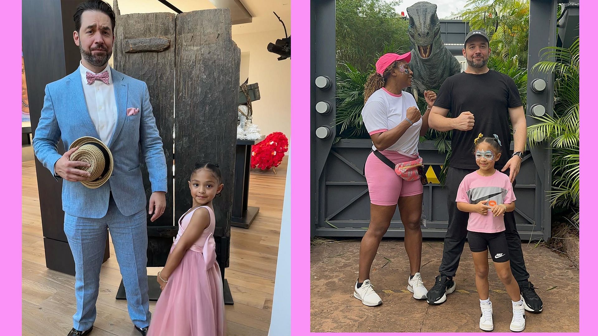 Serena Williams with Olympia Ohanian and Alexis Ohanian.