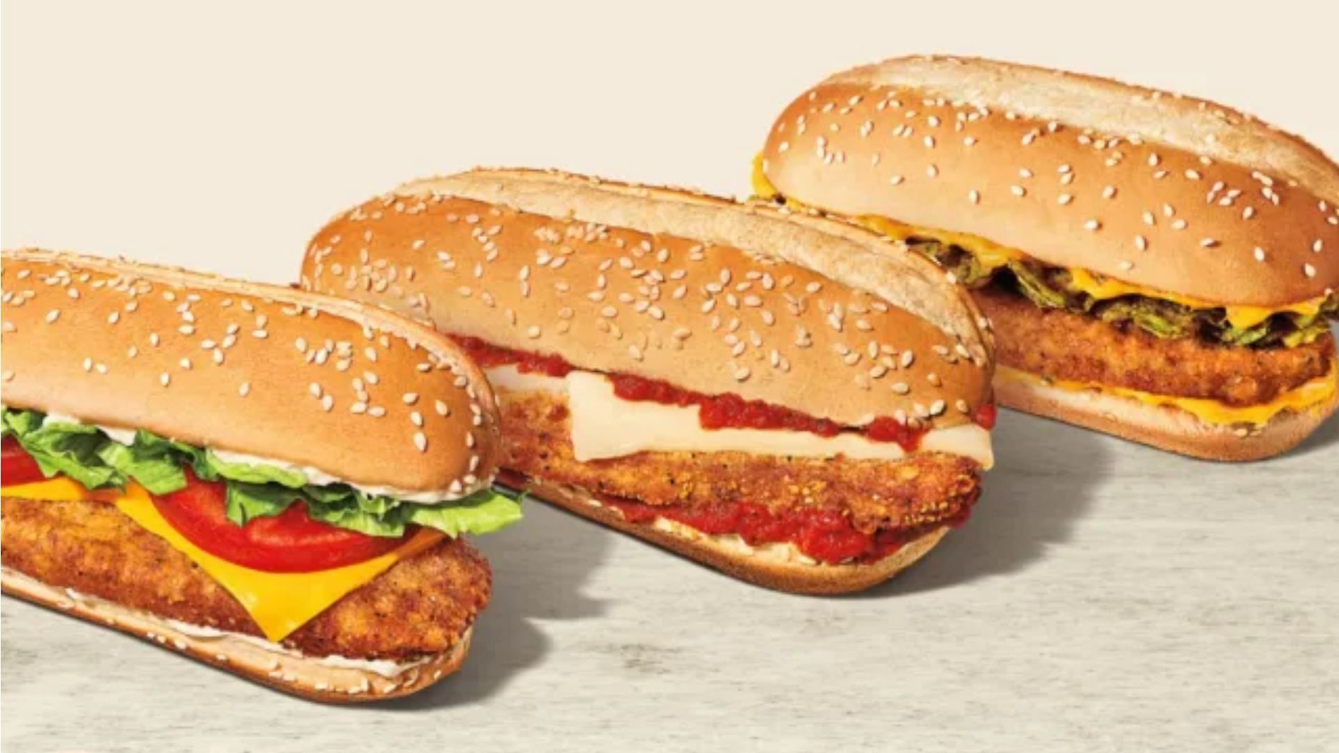 The new line of International Original Chicken Sandwiches (Image via Burger King)