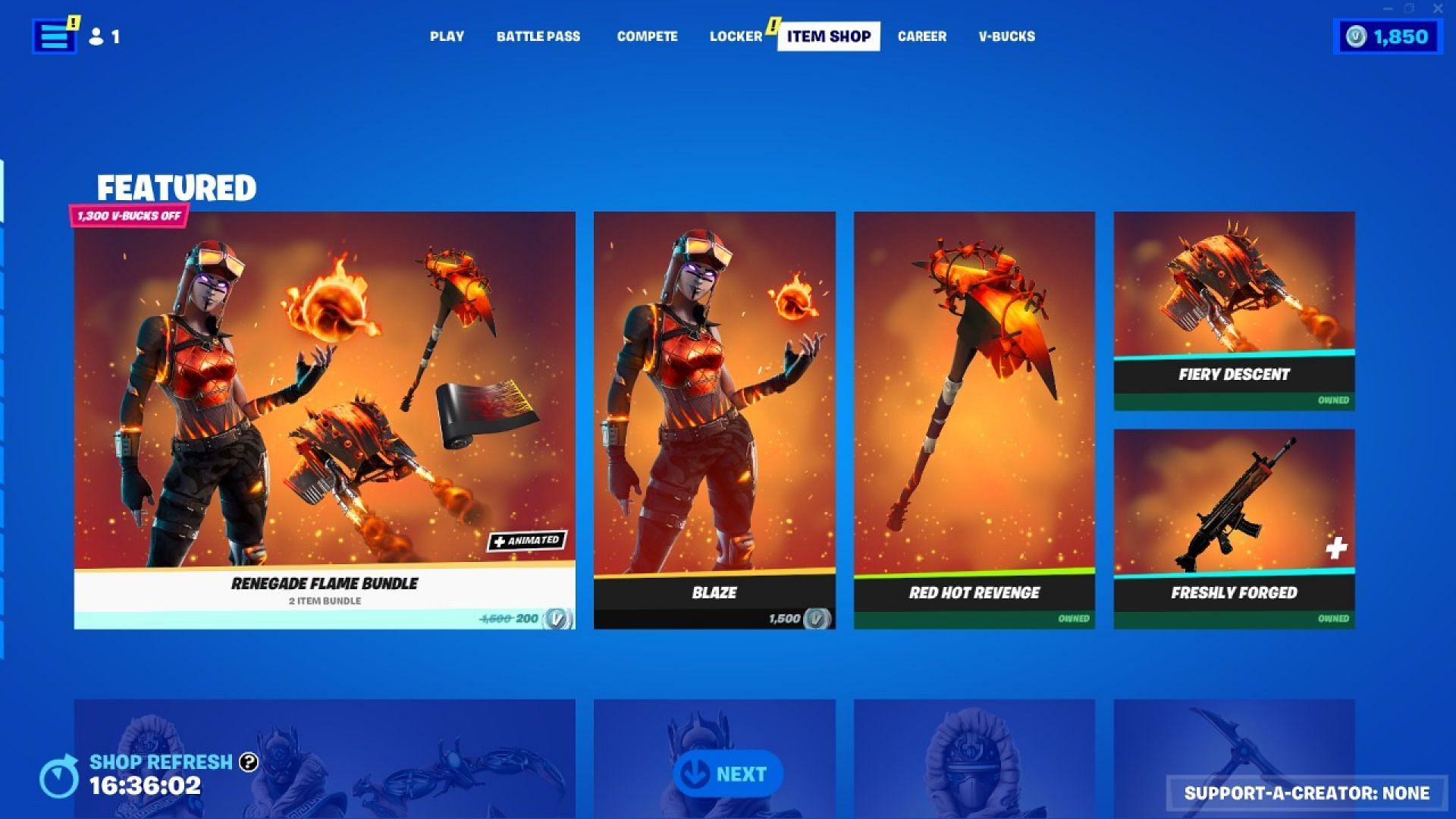 Purchasing Blaze for 200 V-Bucks is a steal (Image via Epic Games)