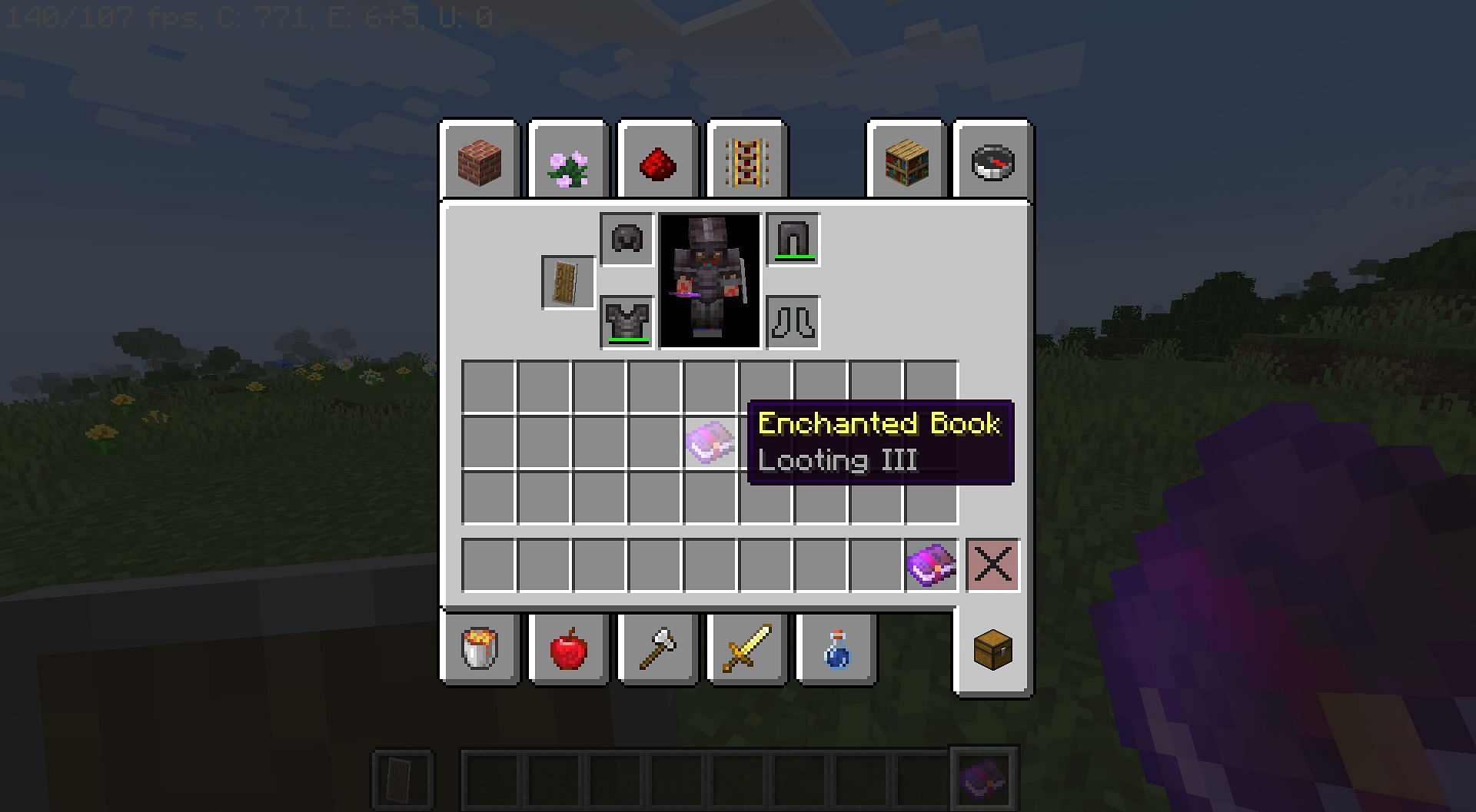 Looting enchantment can help players get more valuable items from mobs in Minecraft (Image via Mojang)