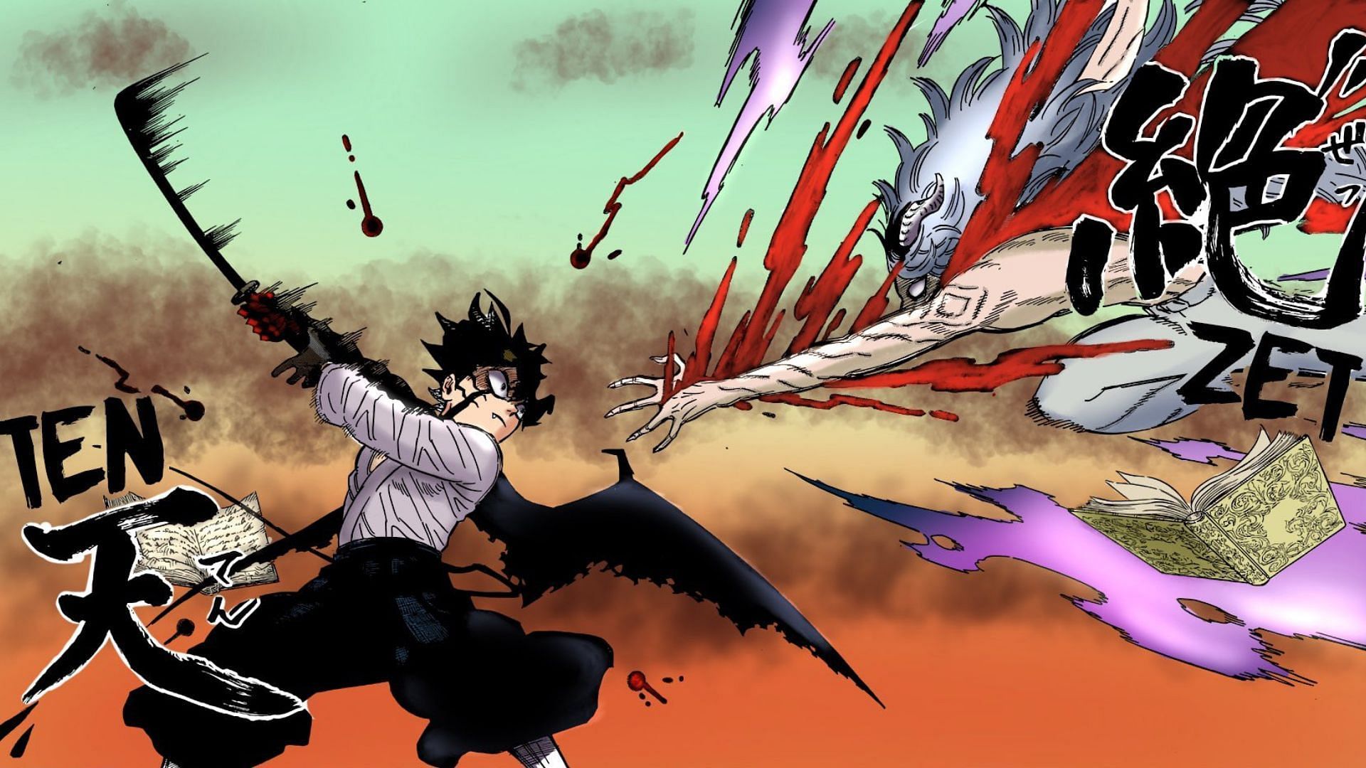 Asta defeating Paladin Yrul in Black Clover chapter 348 (Image via Twitter/@masterultra233)