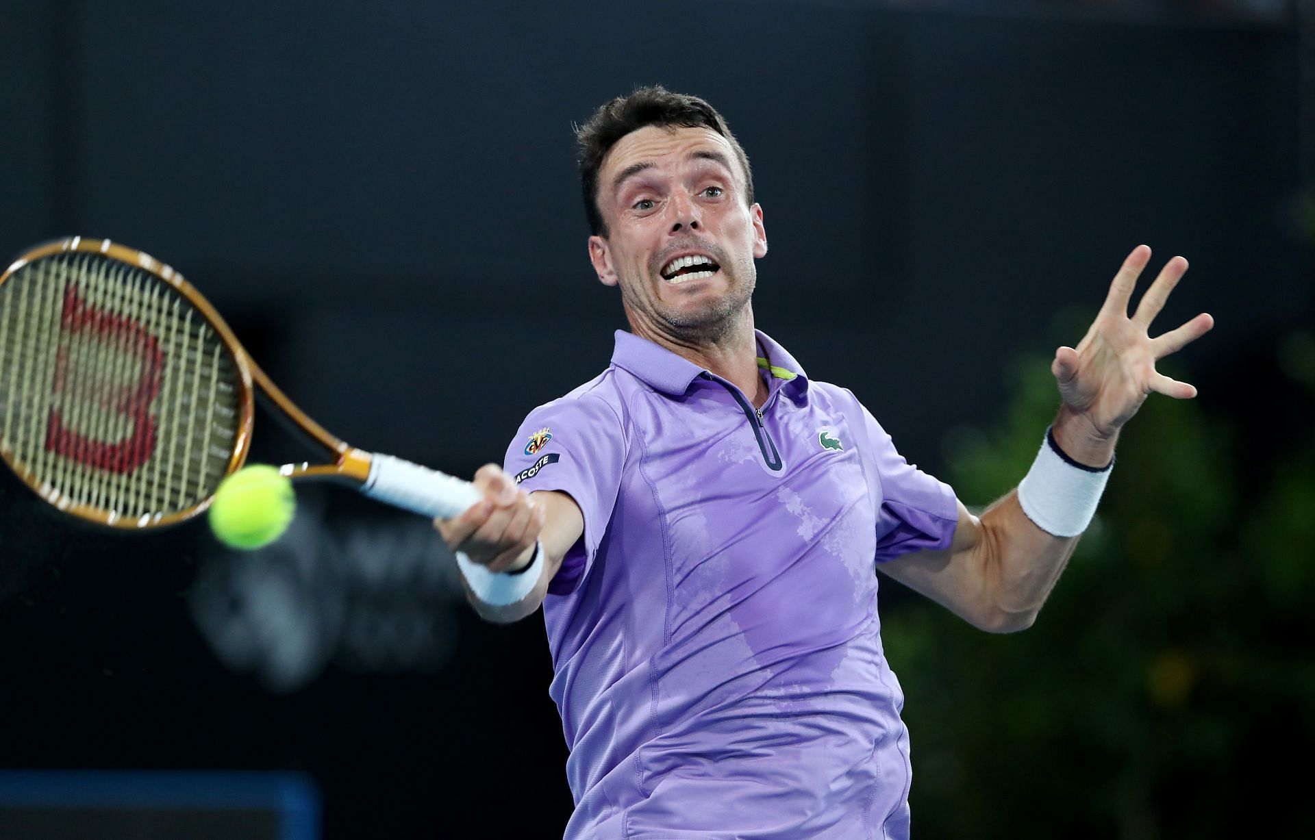 Roberto Bautista Agut in action at the Adelaide International 2