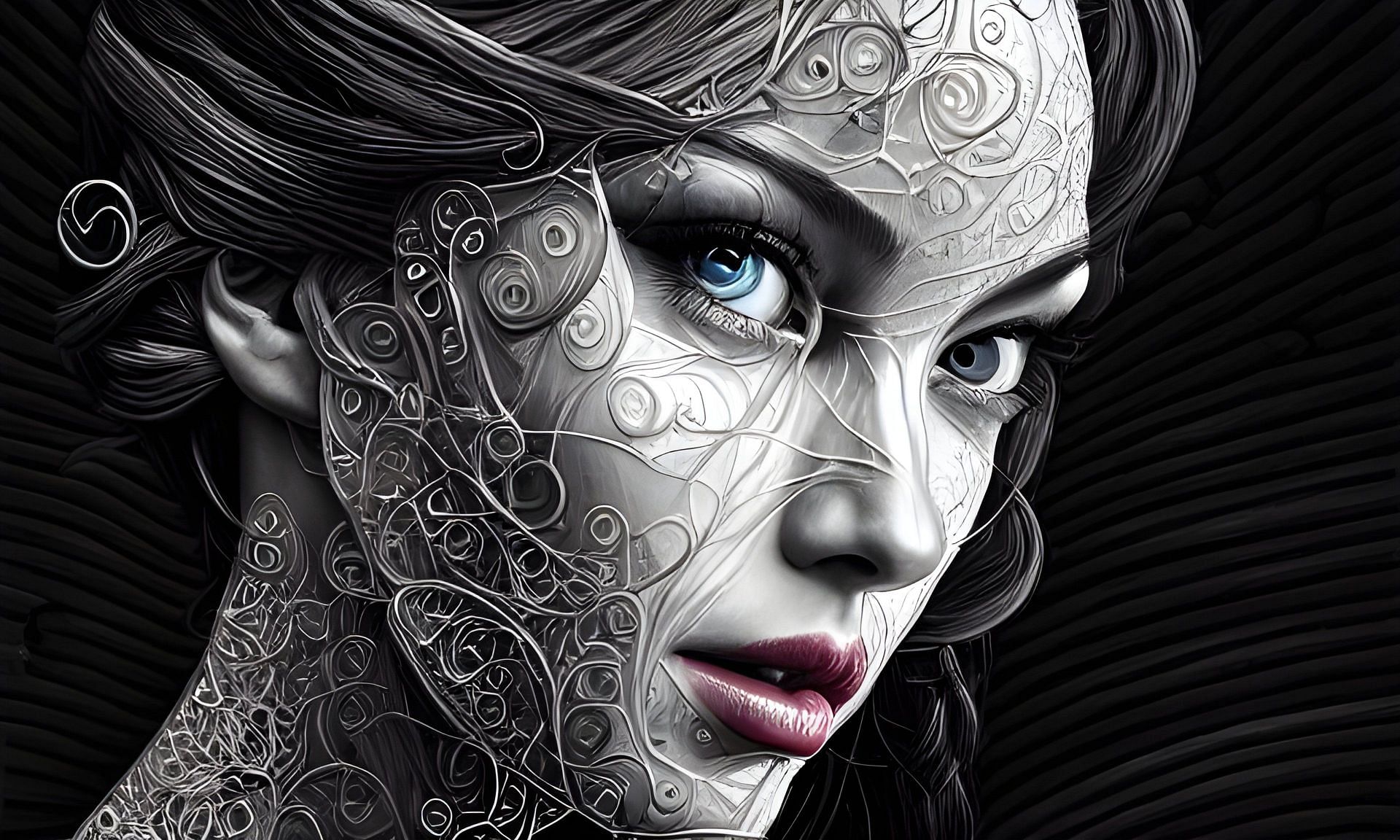 A realistic woman generated using AI (Image via pixabay/artvizual)