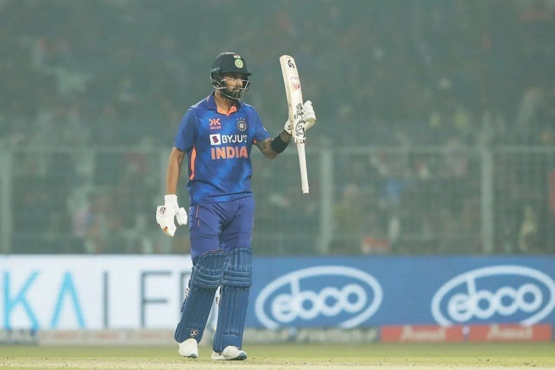 Team India keeper-batter KL Rahul scored an unbeaten half-century. Pic: BCCI