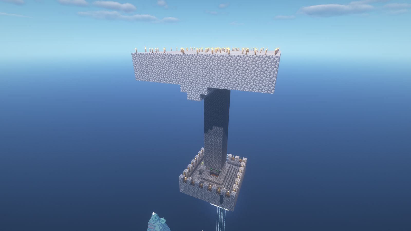 A typical mob tower in the game (Image via Mojang)