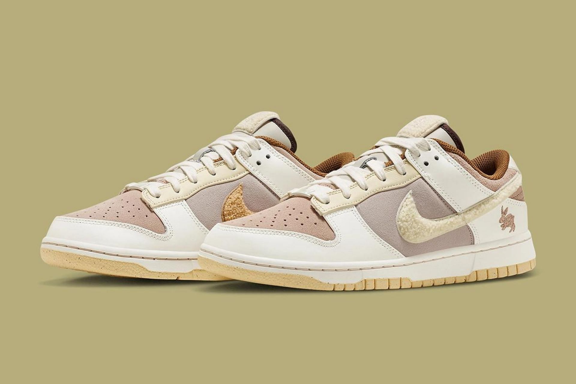 Nike Dunk Low &quot;Year of the Rabbit&quot; Taupe sneakers (Image via Nike)