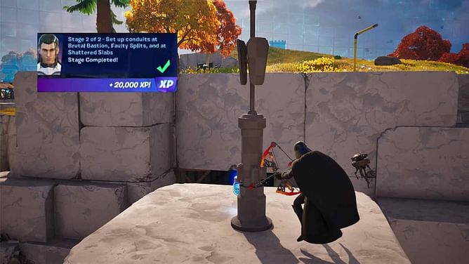 How to set up Conduits at Brutal Bastion, Faulty Splits, and Shattered Slabs in Fortnite