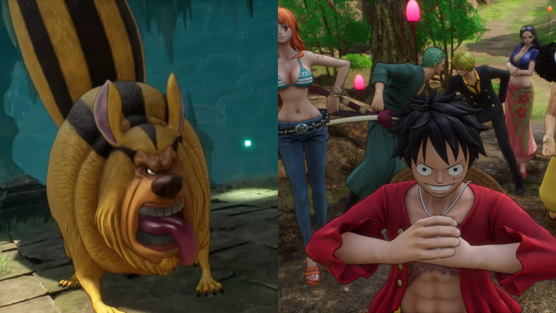 Despite its goofy appearance, the Death Squirrel can be a fairly challenging boss fight in One Piece Odyssey (Image via Bandai Namco Entertainment)